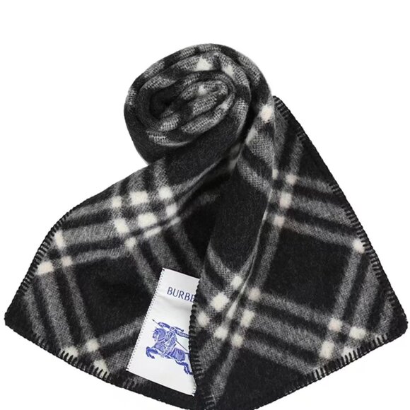 Burberry Check Scarf in Monochrome Tones - Picture 1 of 4